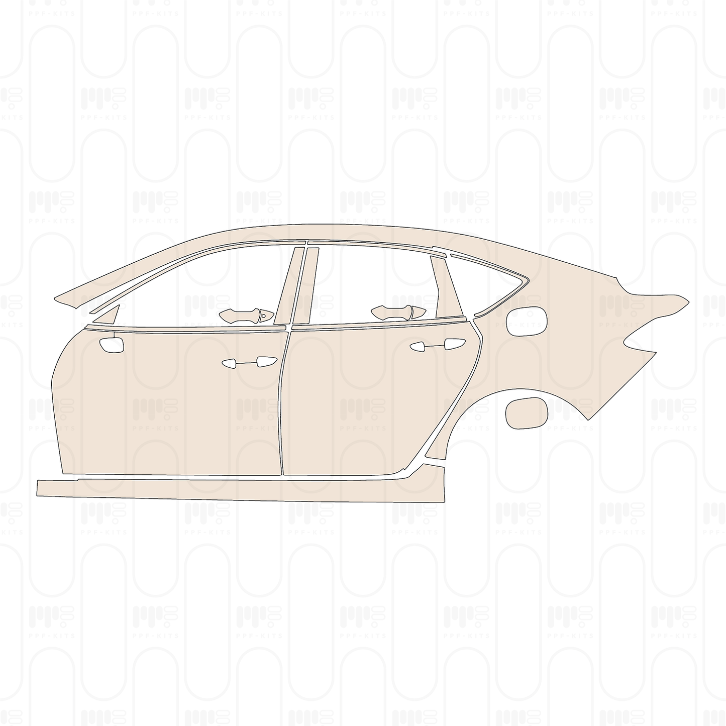 Voorgesneden PPF Acura TLX Standard Wheelbase Base 2022