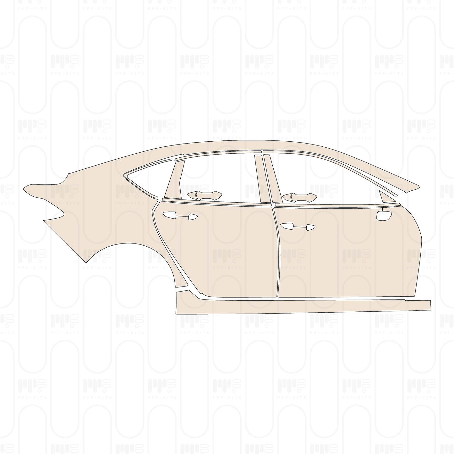 Voorgesneden PPF Acura TLX Standard Wheelbase Base 2022