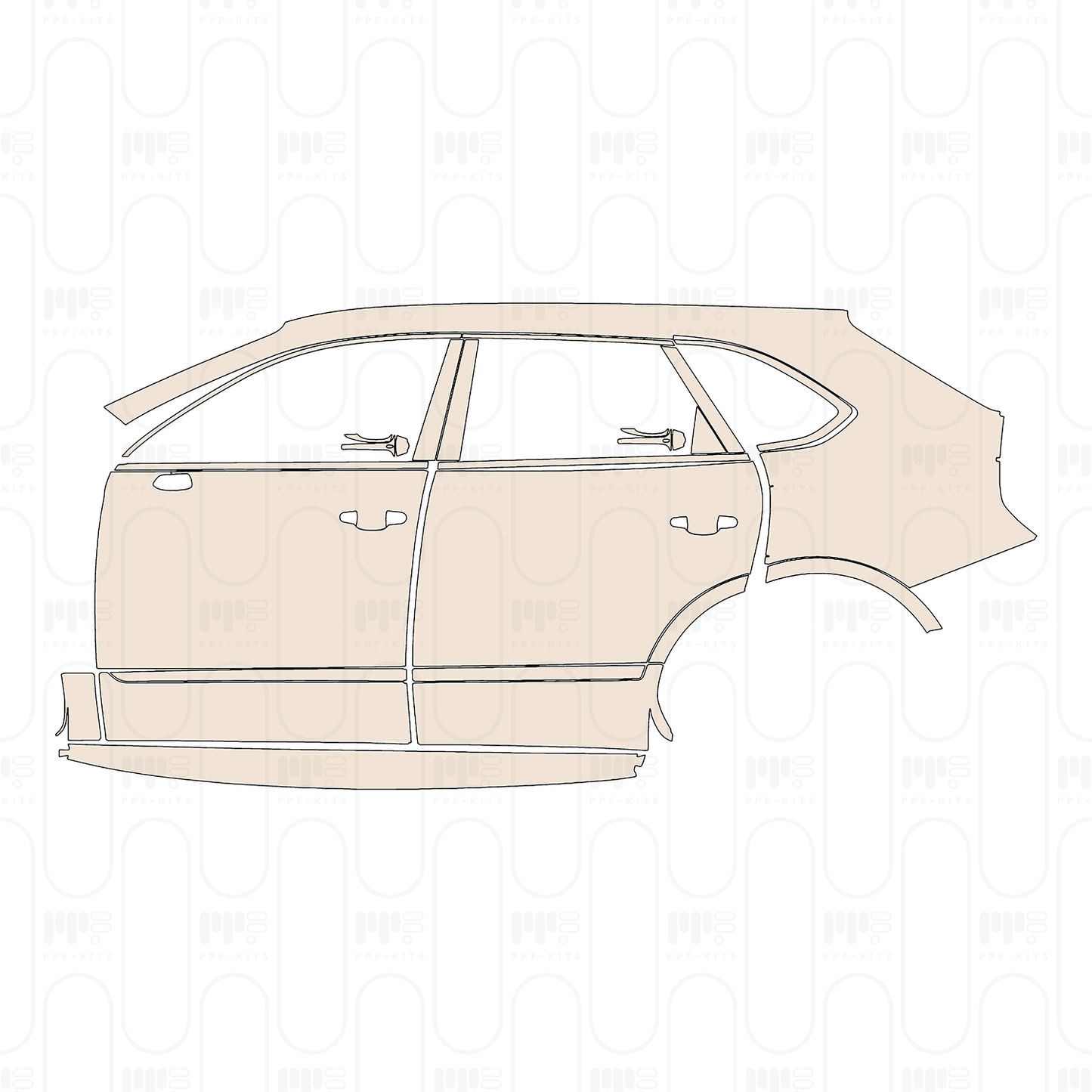 Voorgesneden PPF Bentley Bentayga Standard Wheelbase Speed 2021