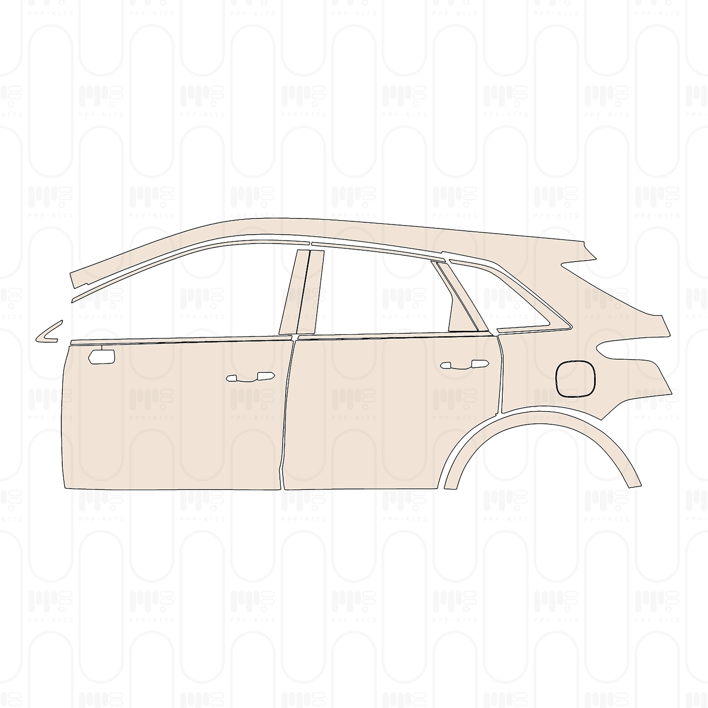 Voorgesneden PPF Cadillac XT5 (CN) 2022