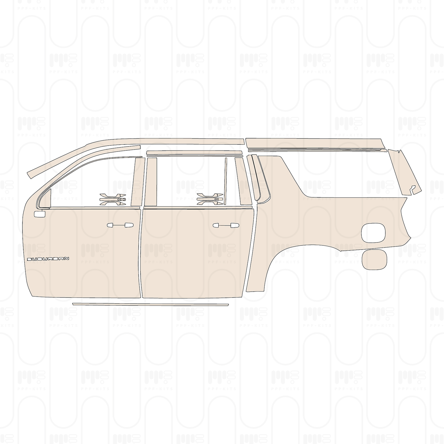 Voorgesneden PPF Chevrolet Suburban LT 2022