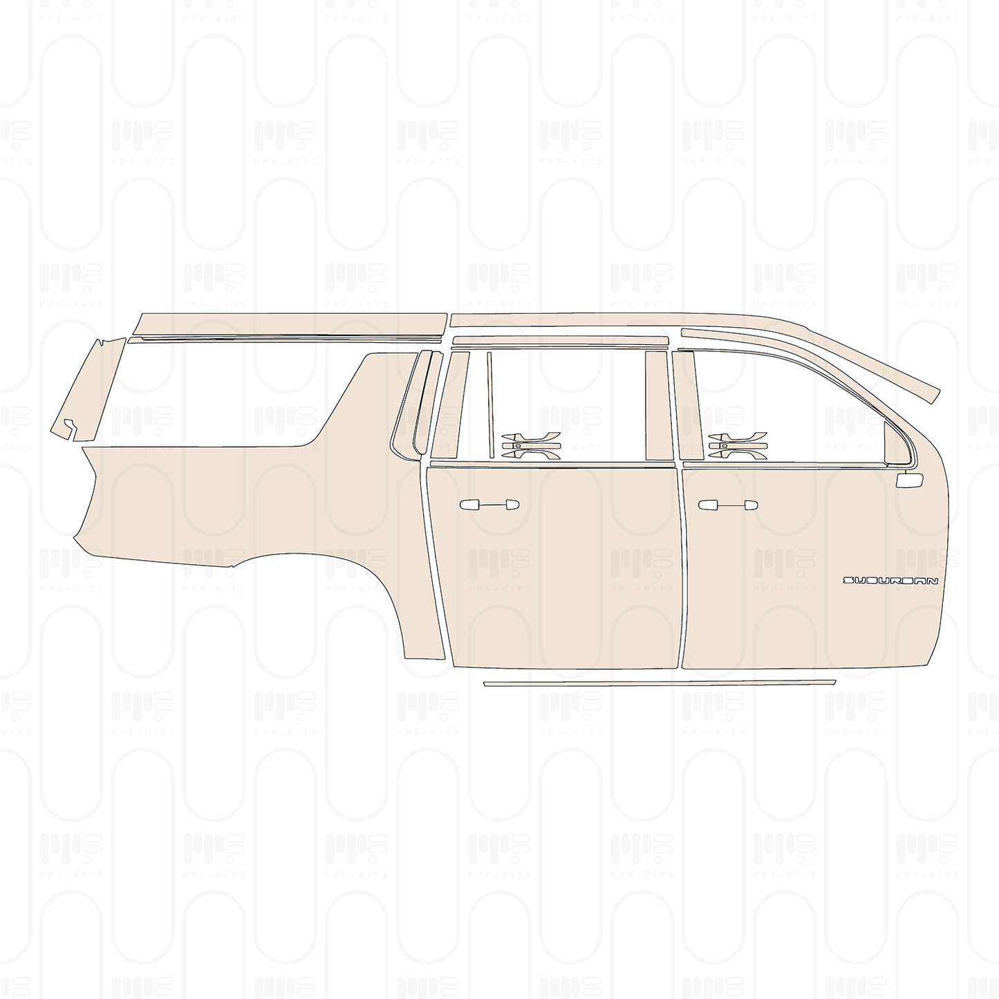 Voorgesneden PPF Chevrolet Suburban LT 2022