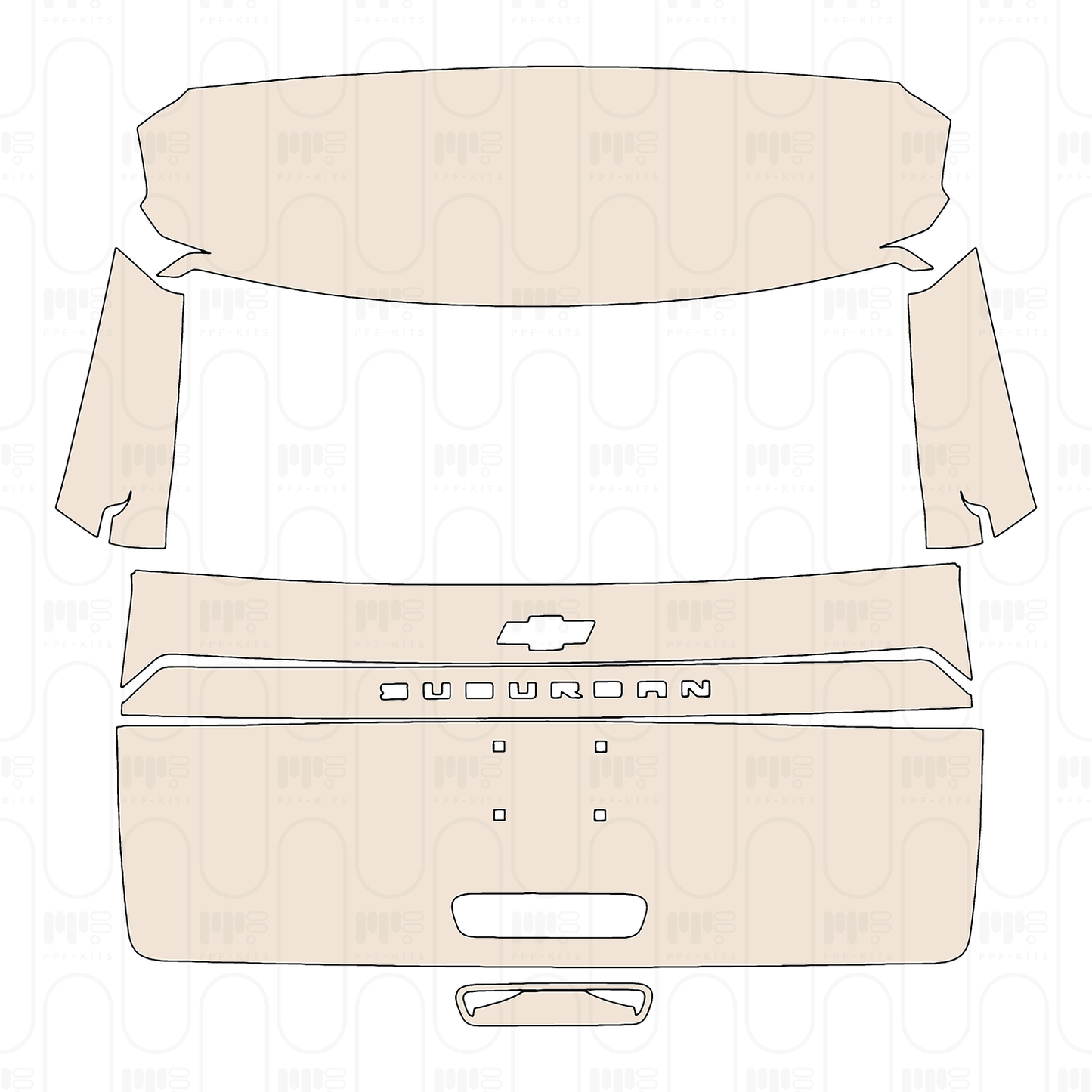 Voorgesneden PPF Chevrolet Suburban LT 2025