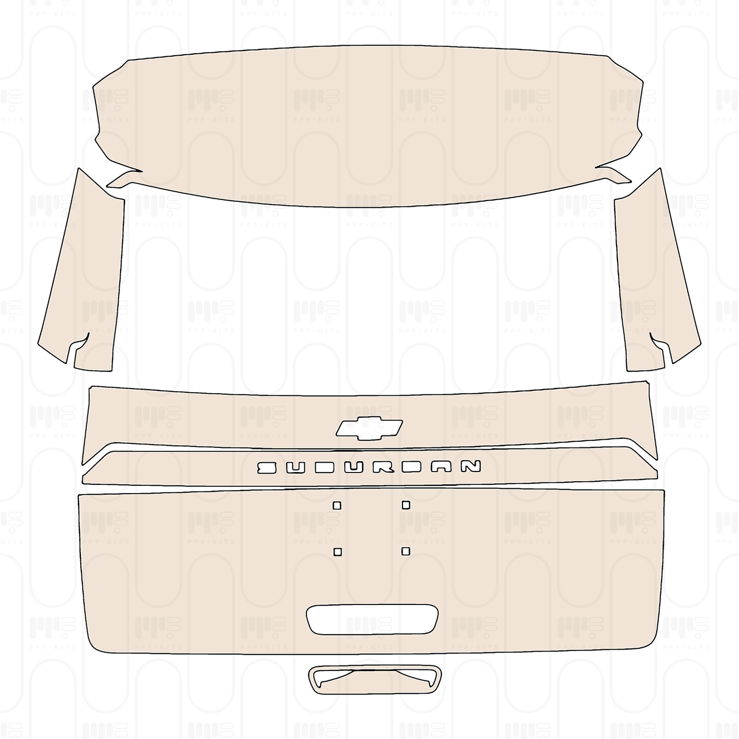 Voorgesneden PPF Chevrolet Suburban Premier 2025