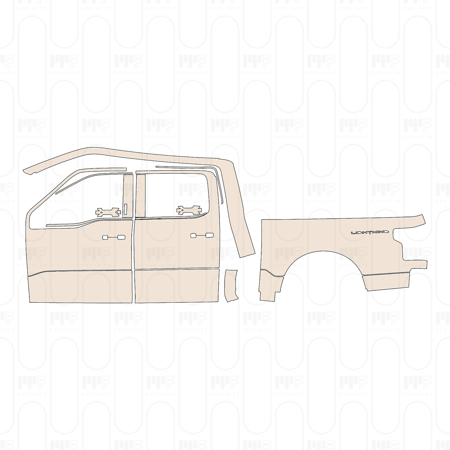 Voorgesneden PPF Ford F-150 Lightning Pro 2022