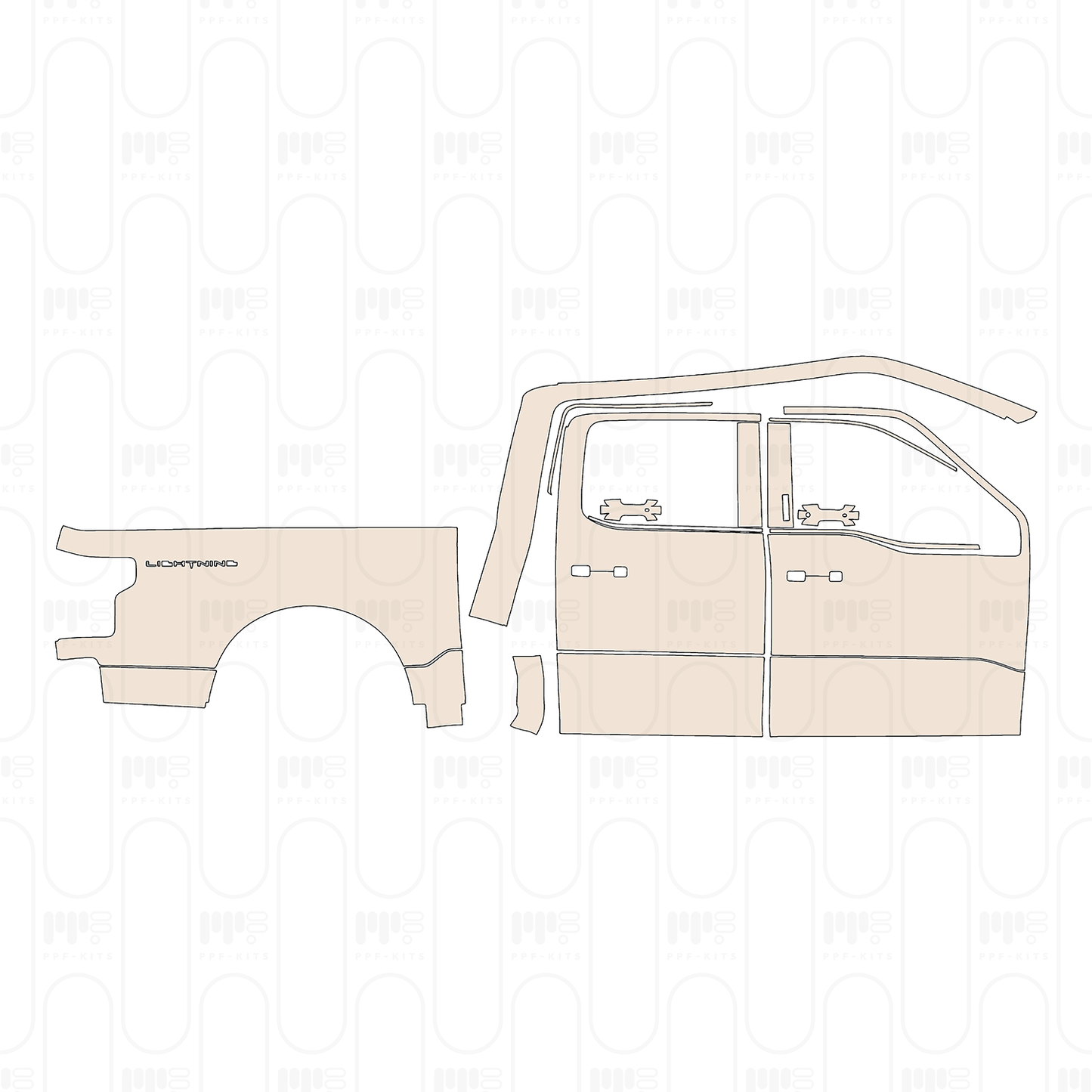Voorgesneden PPF Ford F-150 Lightning Pro 2022