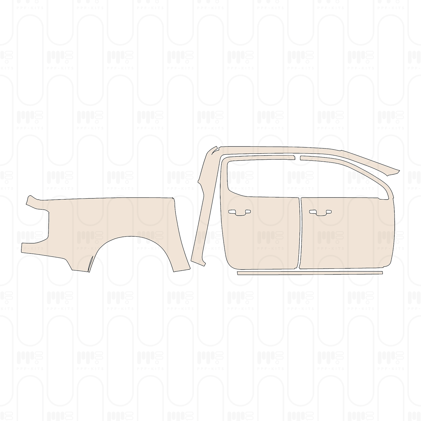 Voorgesneden PPF Ford Ranger (EU) MS-RT Double Cab 2025