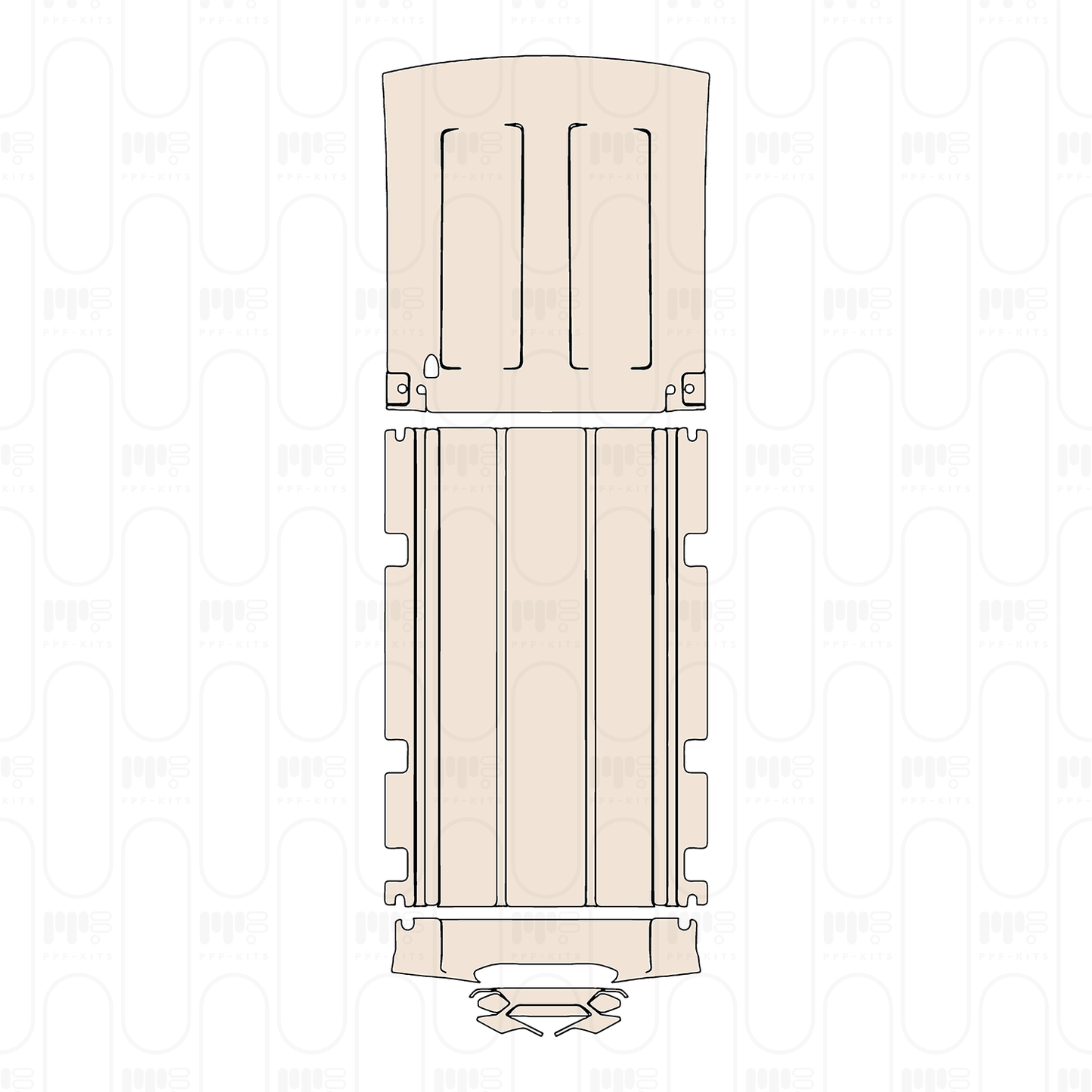 Voorgesneden PPF Ford Transit (US) Medium Roof Long 2022