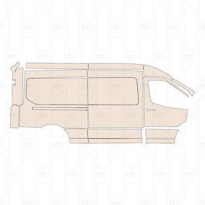 Voorgesneden PPF Ford Transit (US) Medium Roof Long 2022