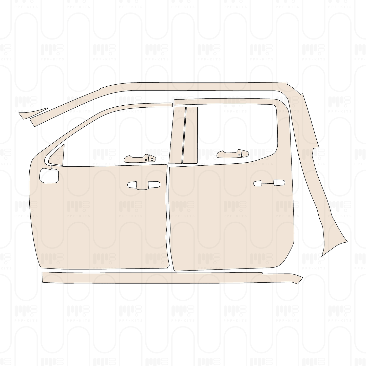 Voorgesneden PPF GMC Sierra 1500 Crew Cab ELEVATION 2022