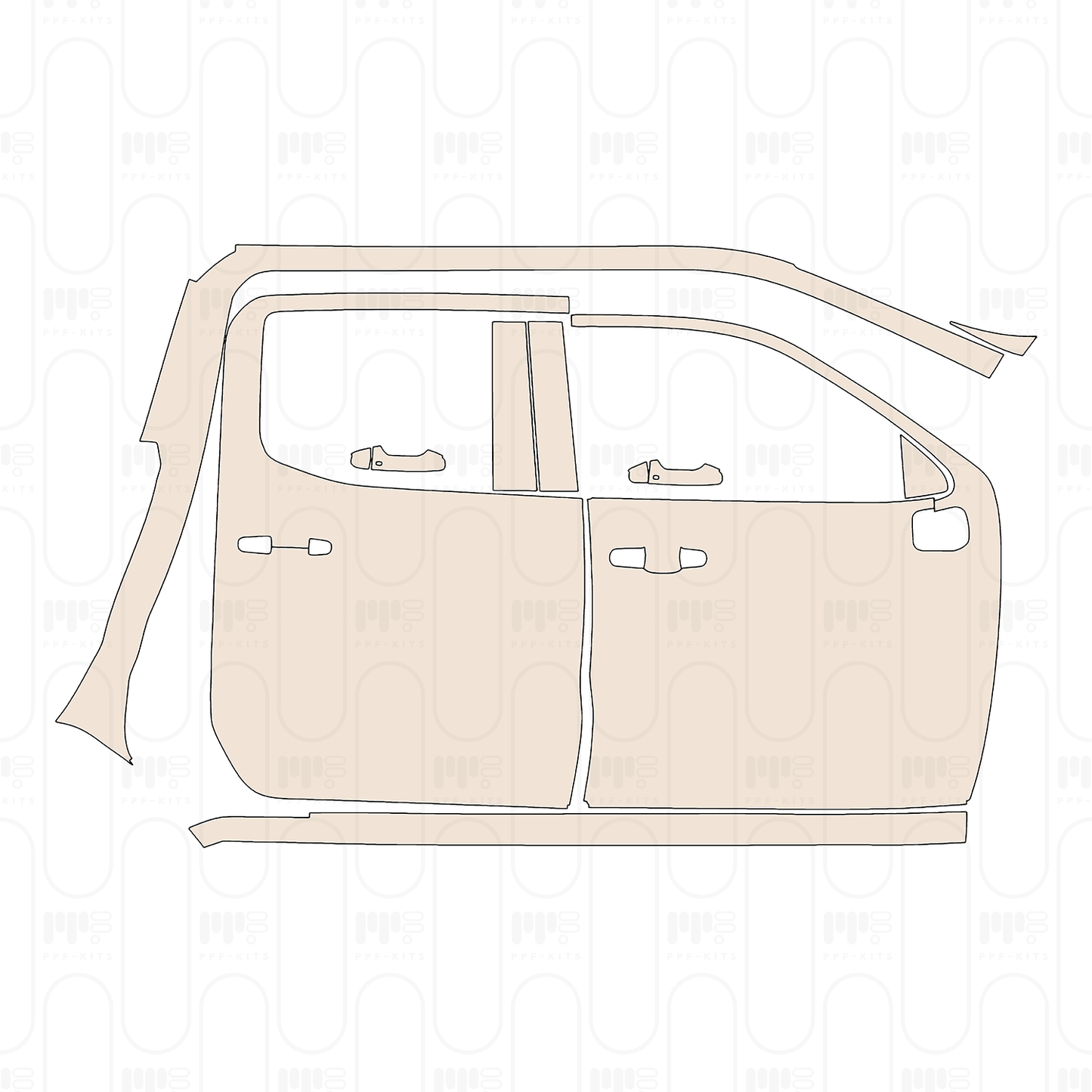 Voorgesneden PPF GMC Sierra 1500 Crew Cab ELEVATION 2022