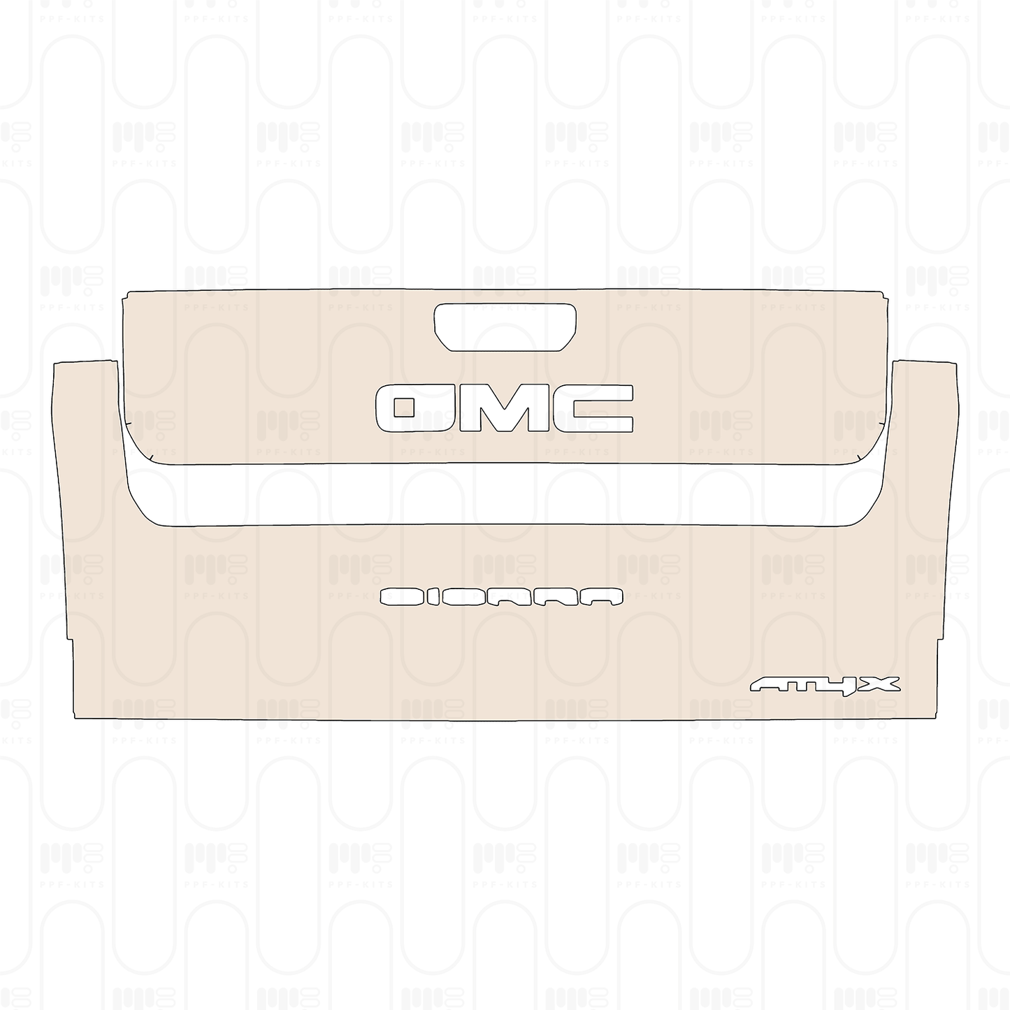 Voorgesneden PPF GMC Sierra 1500 Crew Cab ELEVATION 2022