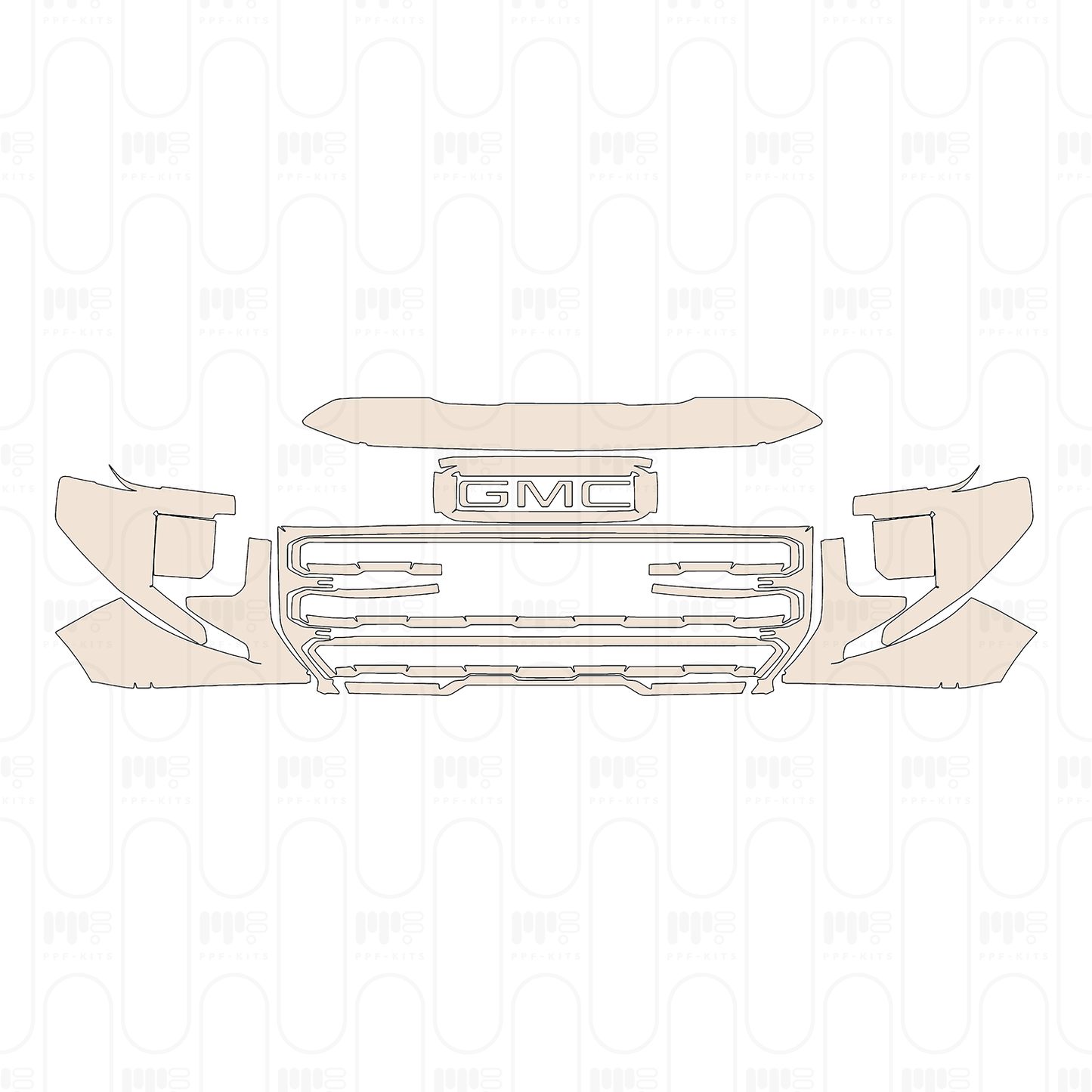 Voorgesneden PPF GMC Sierra 1500 Crew Cab AT4X 2022
