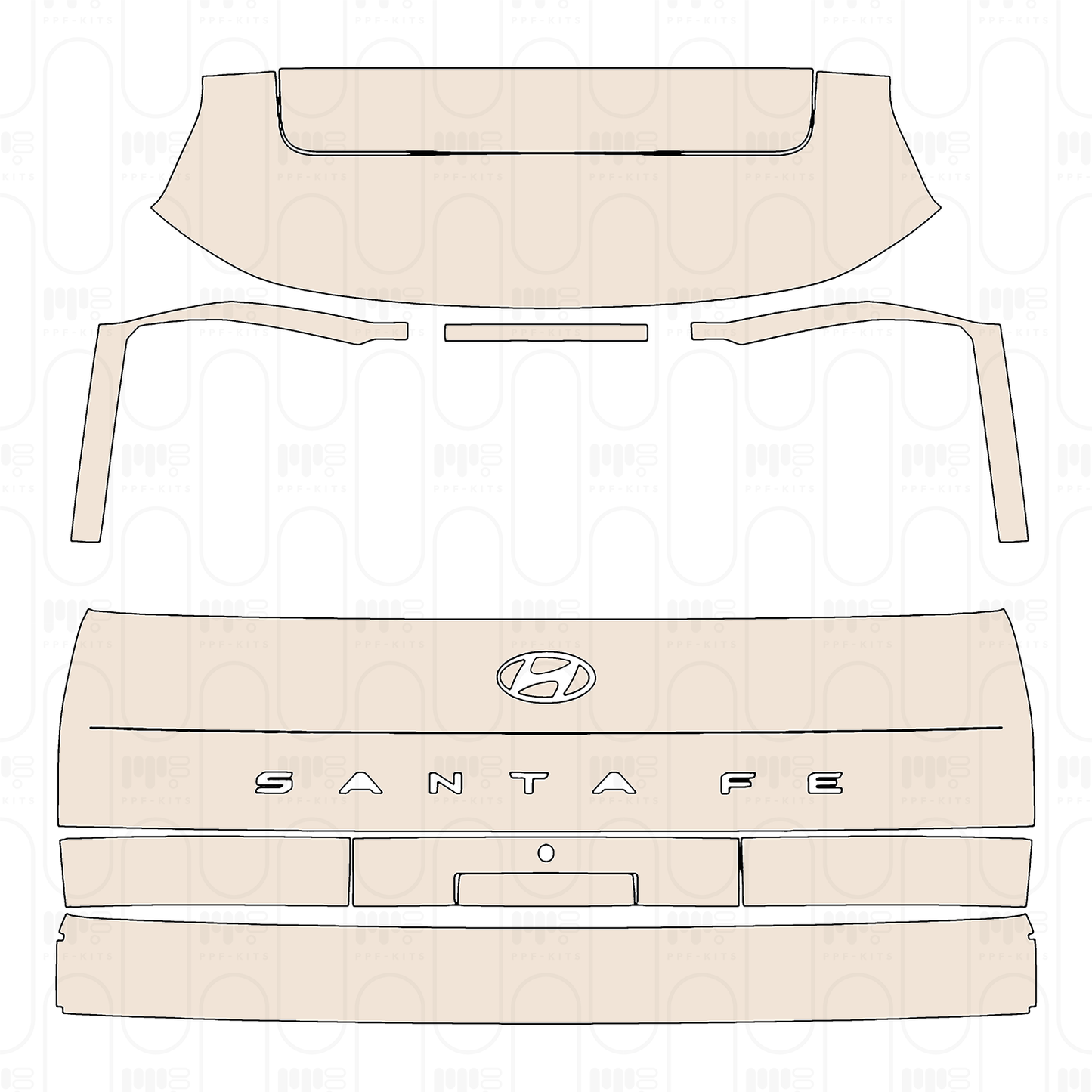 Voorgesneden PPF Hyundai Santa Fe (US) 2025