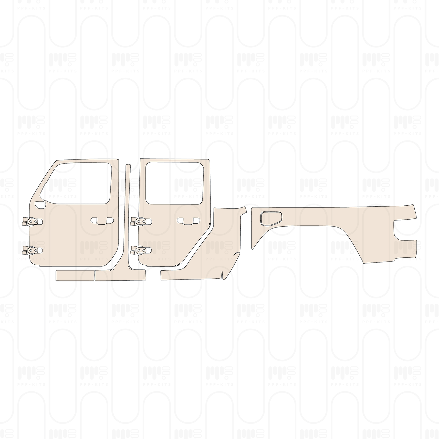Voorgesneden PPF JEEP Gladiator Mojave 2023