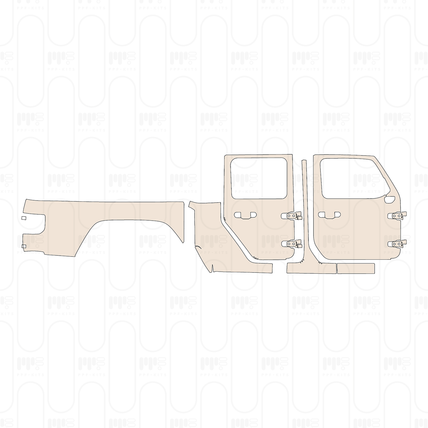 Voorgesneden PPF JEEP Gladiator Mojave 2023