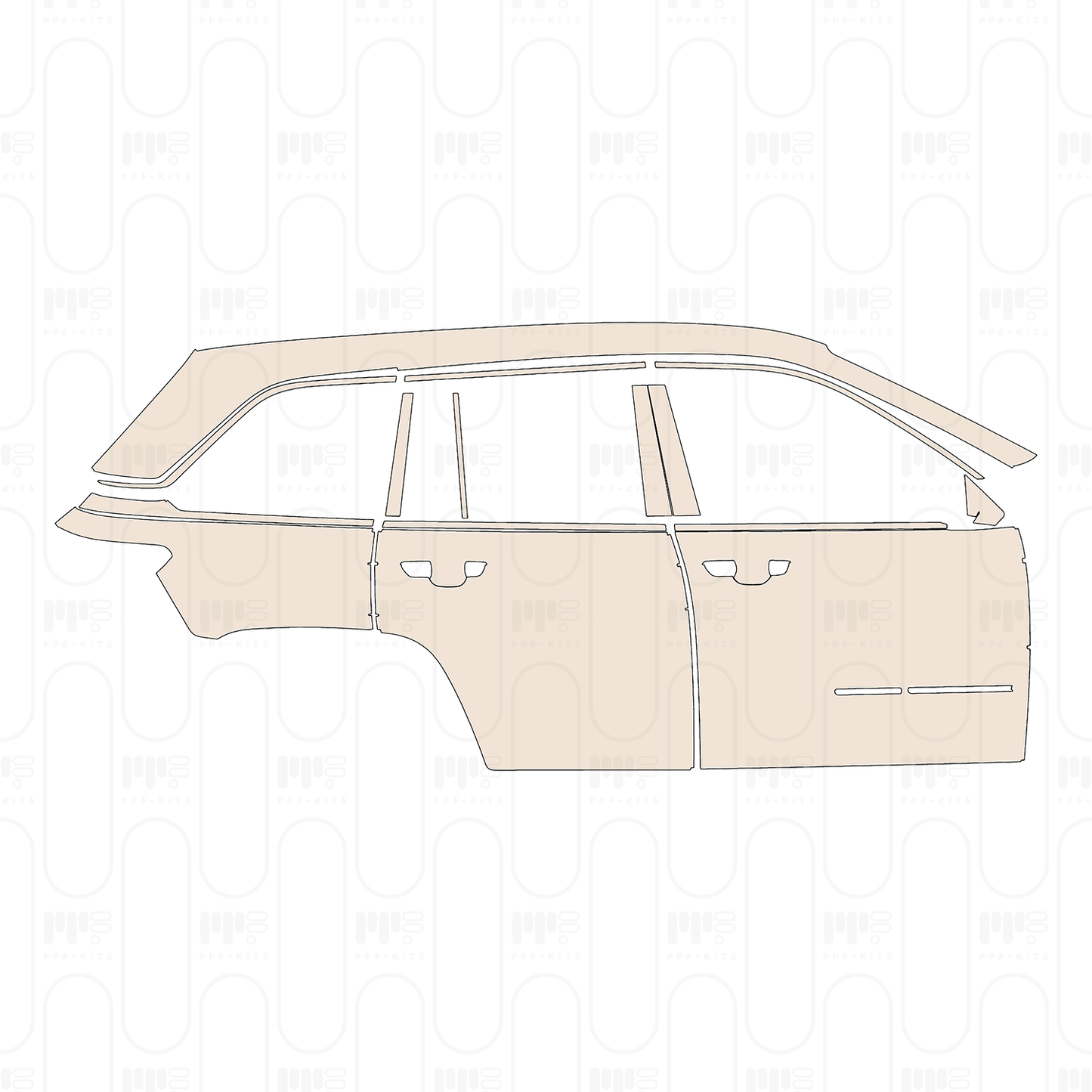 Voorgesneden PPF JEEP Grand Cherokee Grand Cherokee (2-row) Altitude 2022