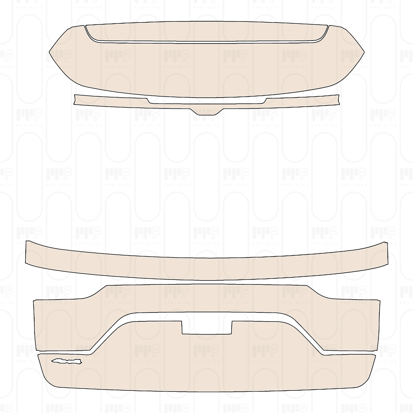Voorgesneden PPF JEEP Grand Cherokee Grand Cherokee (2-row) Altitude 2022