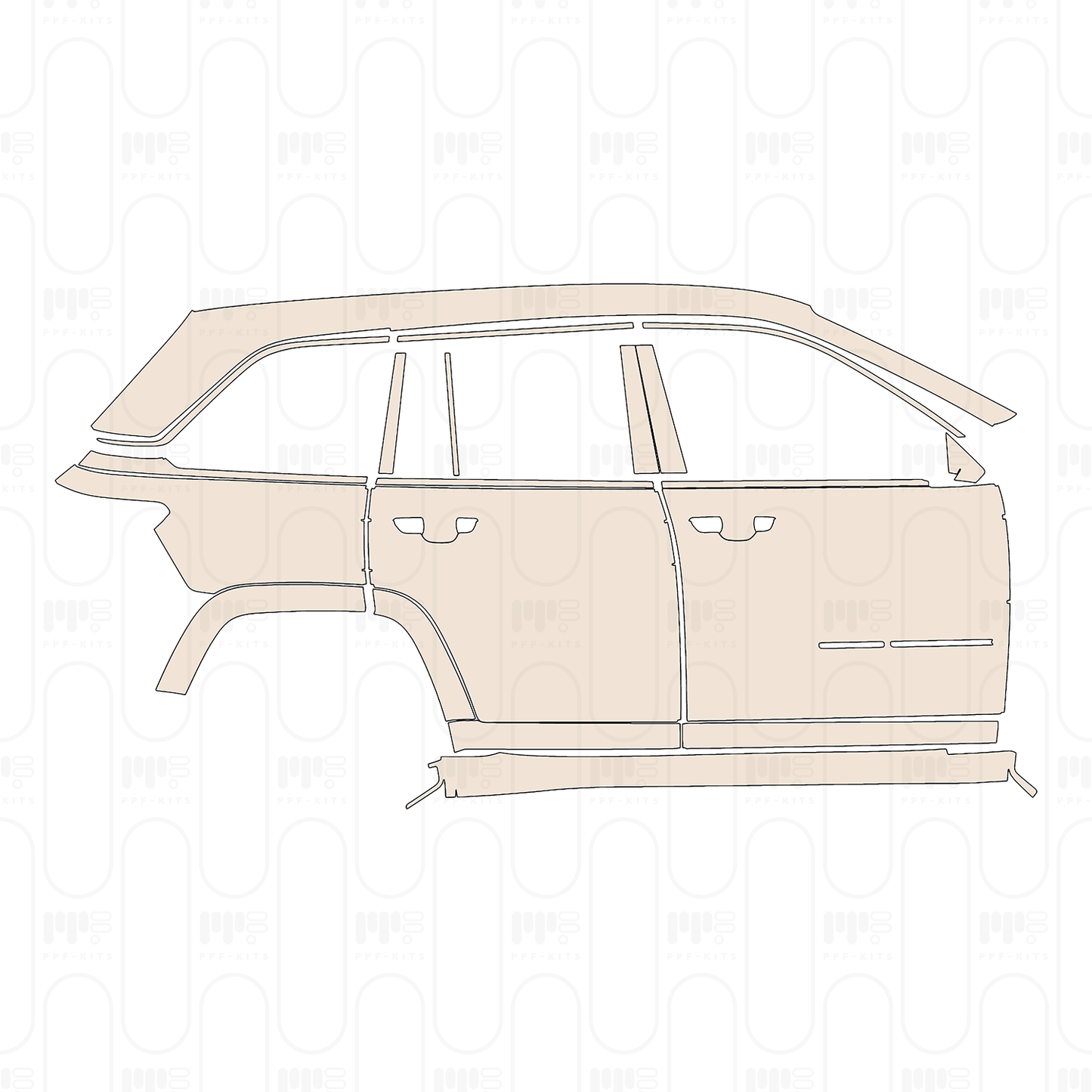 Voorgesneden PPF JEEP Grand Cherokee Grand Cherokee (2-row) Overland 2022