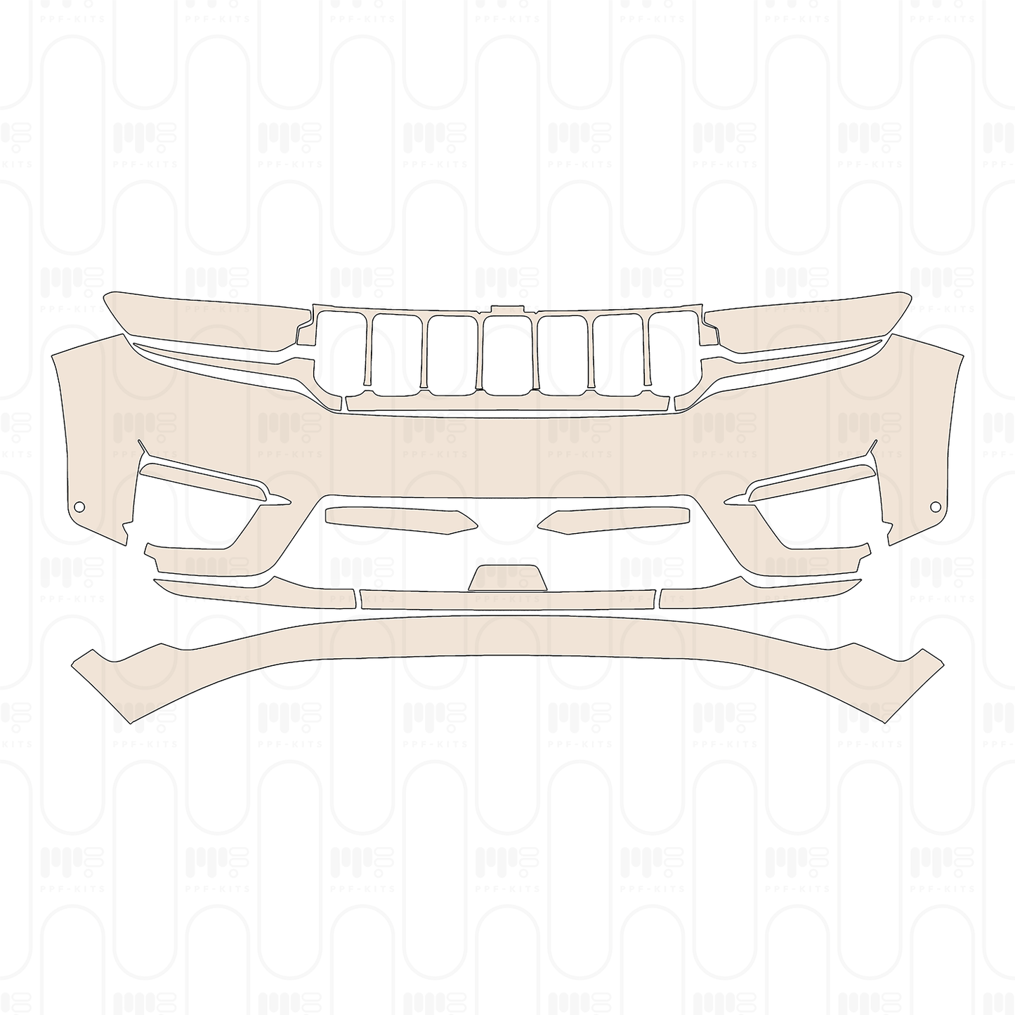 Voorgesneden PPF JEEP Grand Cherokee Grand Cherokee (2-row) Summit 2022