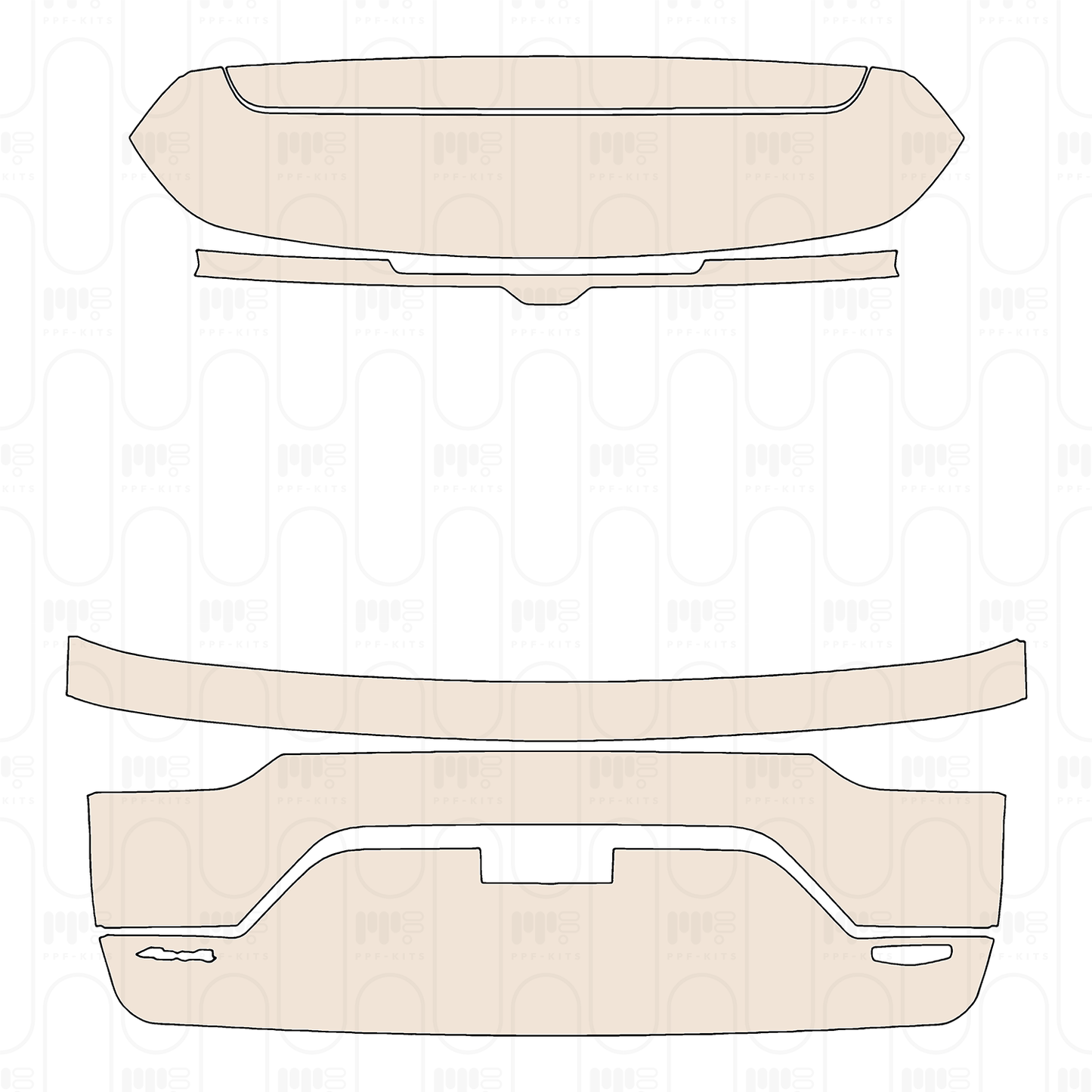 Voorgesneden PPF JEEP Grand Cherokee Grand Cherokee (2-row) Summit 2022
