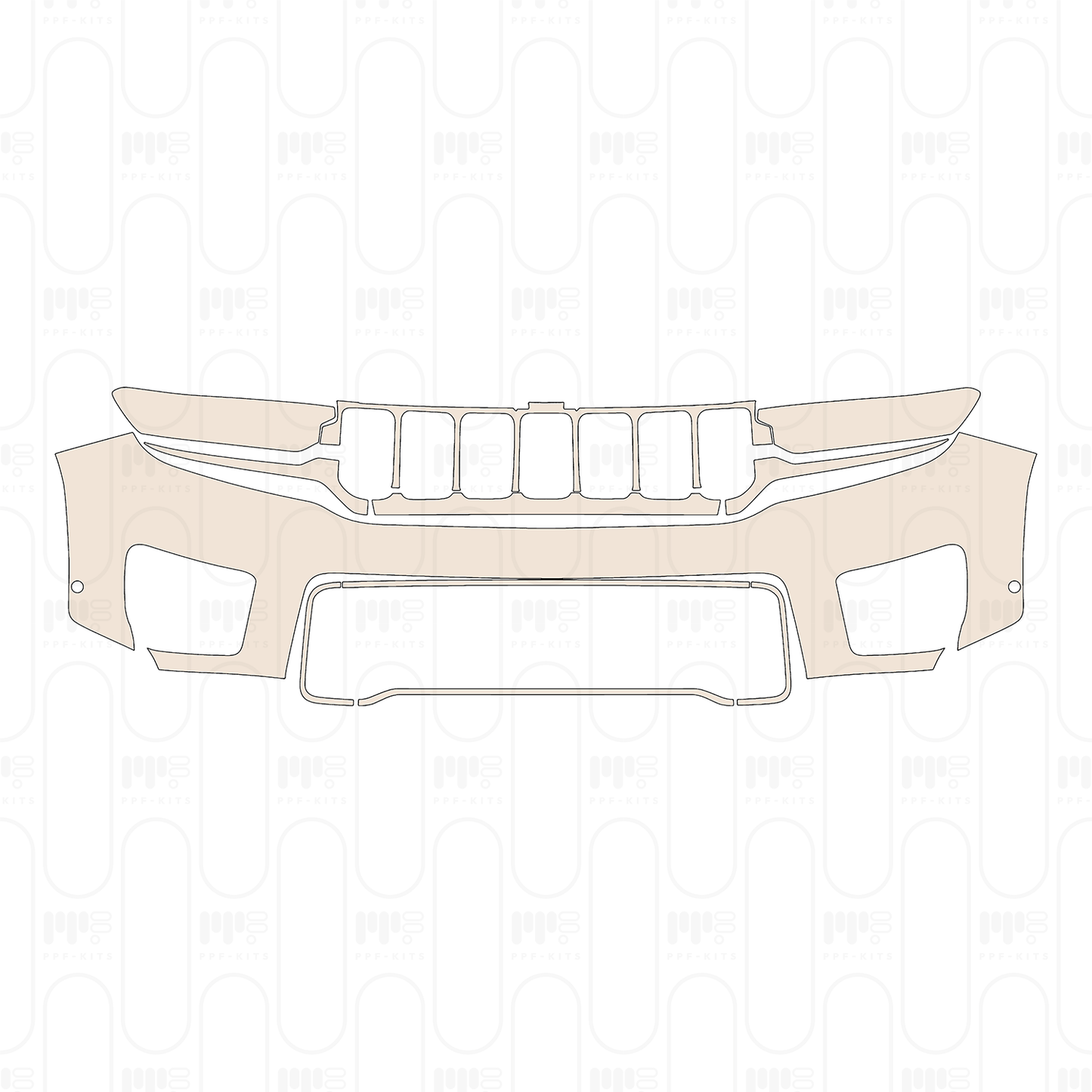 Voorgesneden PPF JEEP Grand Cherokee Grand Cherokee (2-row) Trailhawk 2022