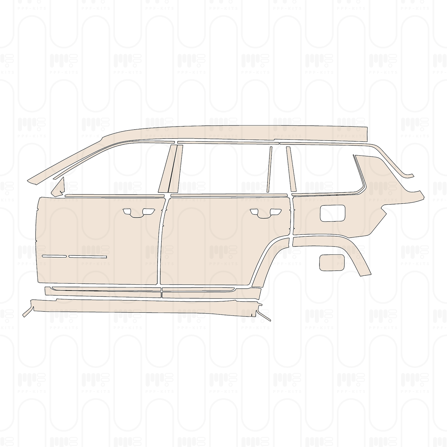 Voorgesneden PPF JEEP Grand Cherokee Grand Cherokee L (3-row) Summit 2022