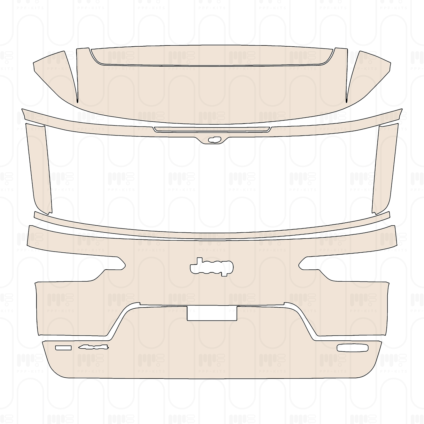 Voorgesneden PPF JEEP Grand Cherokee Grand Cherokee L (3-row) Overland 2022