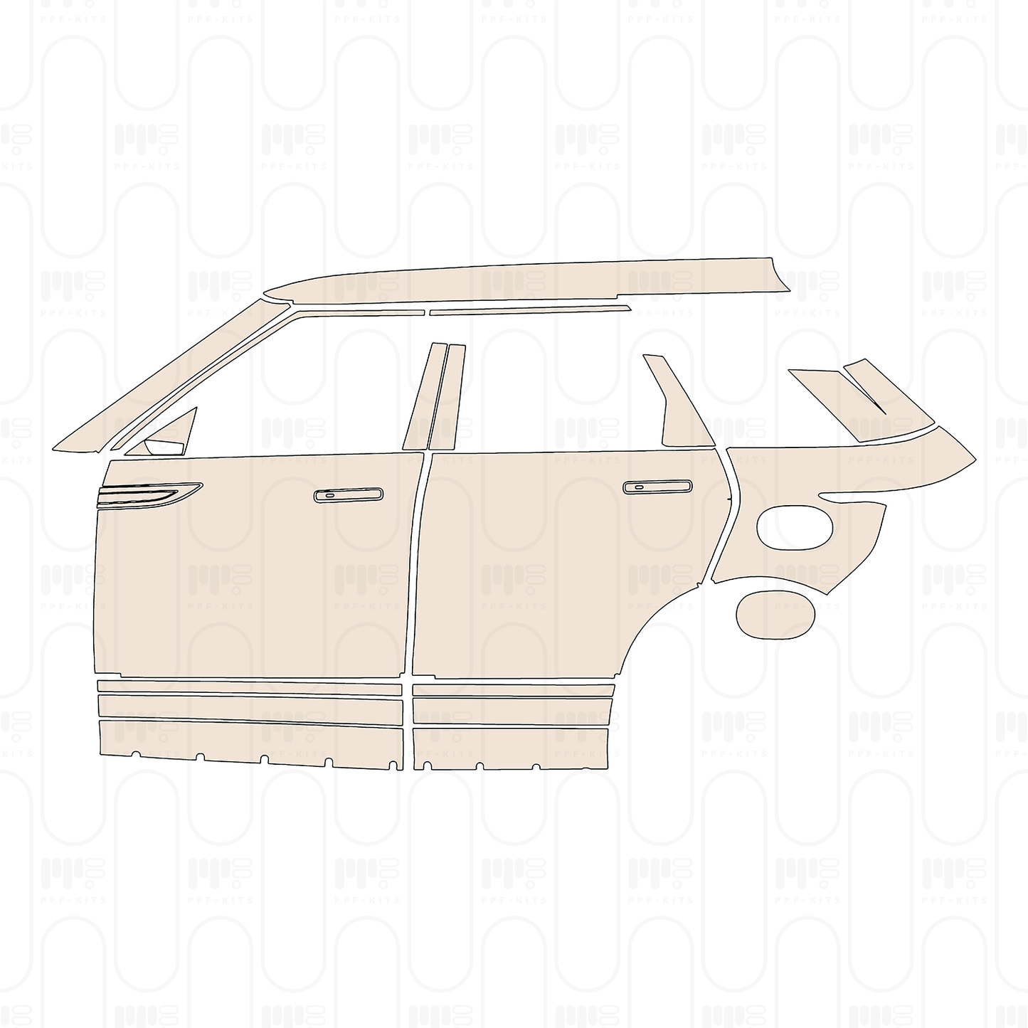 Voorgesneden PPF Land Rover Range Rover Evoque Standard Wheelbase Base 2022
