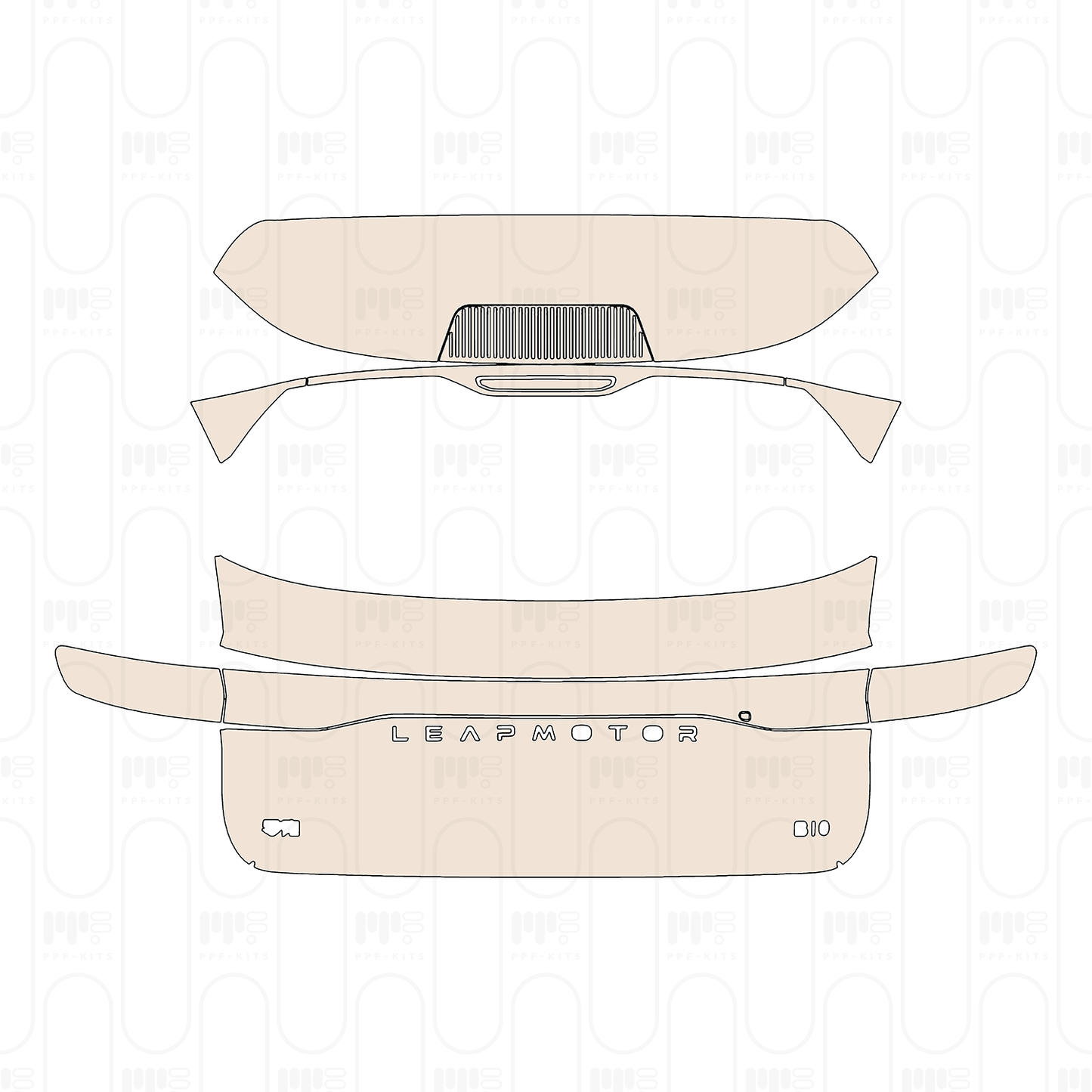 Voorgesneden PPF Leapmotor B10 2025