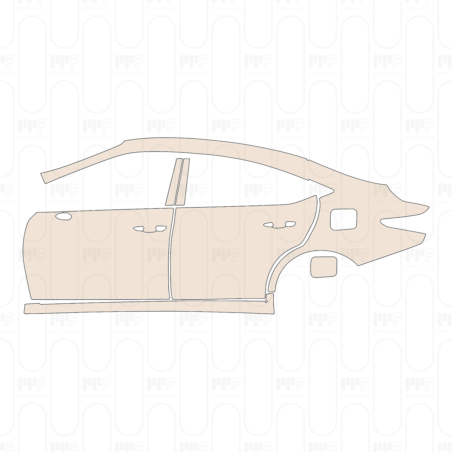 Voorgesneden PPF Lexus ES (US) Luxury 2023