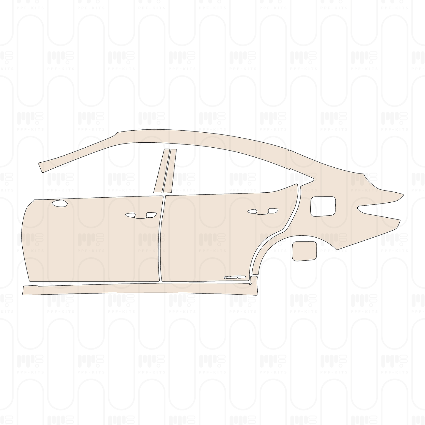 Voorgesneden PPF Lexus ES (US) Luxury 2023