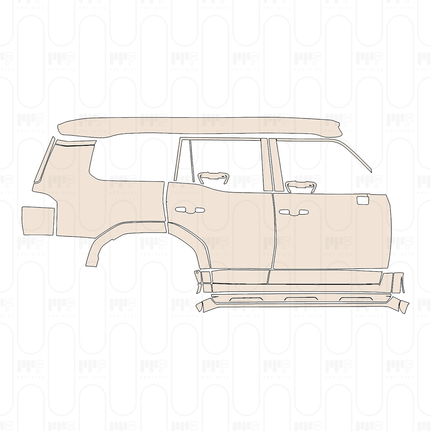 Voorgesneden PPF Lexus GX (US) Luxury+ 2024