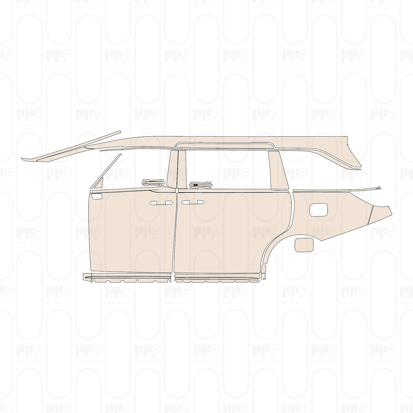 Voorgesneden PPF Lexus LM 2023