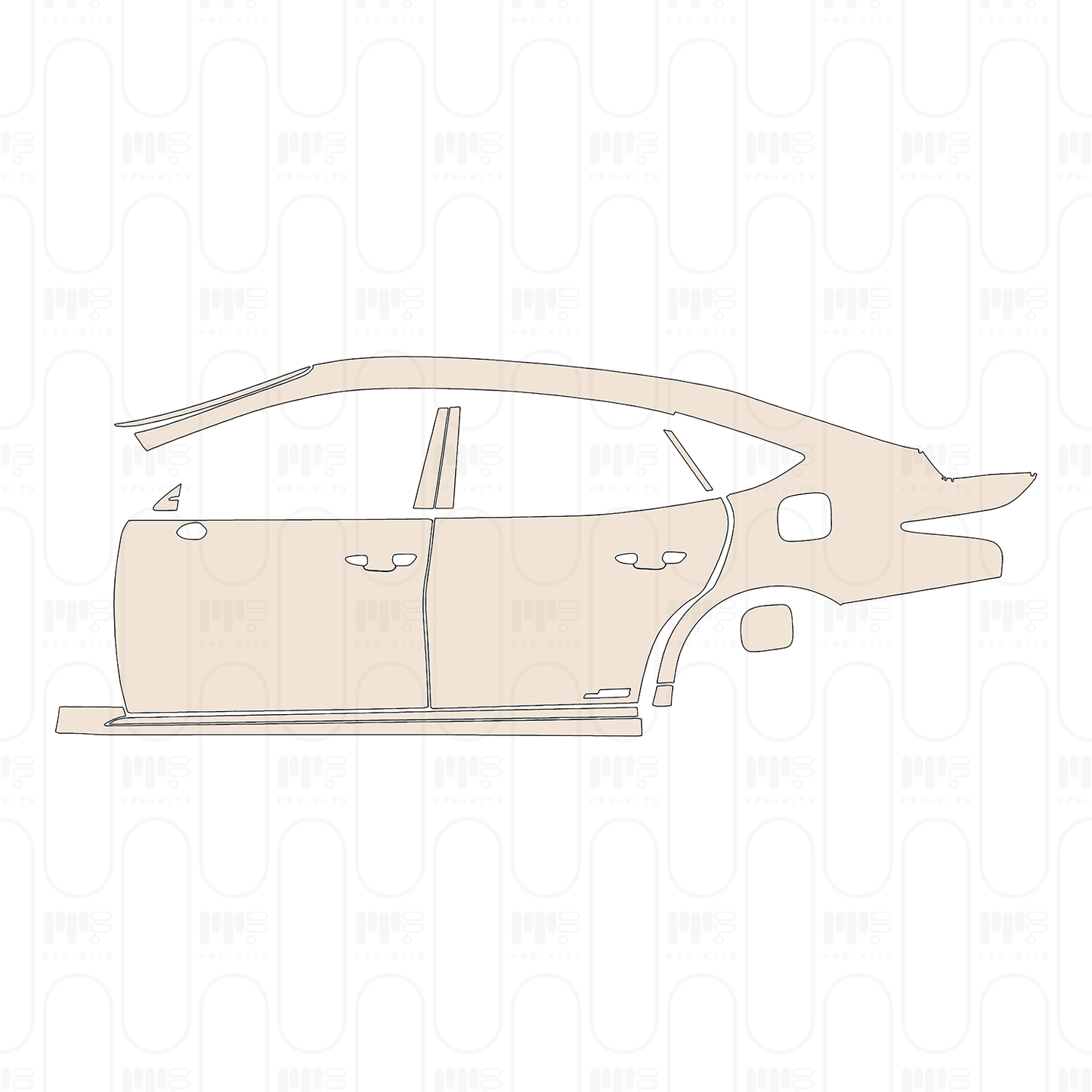 Voorgesneden PPF Lexus LS Hybrid Base 2022