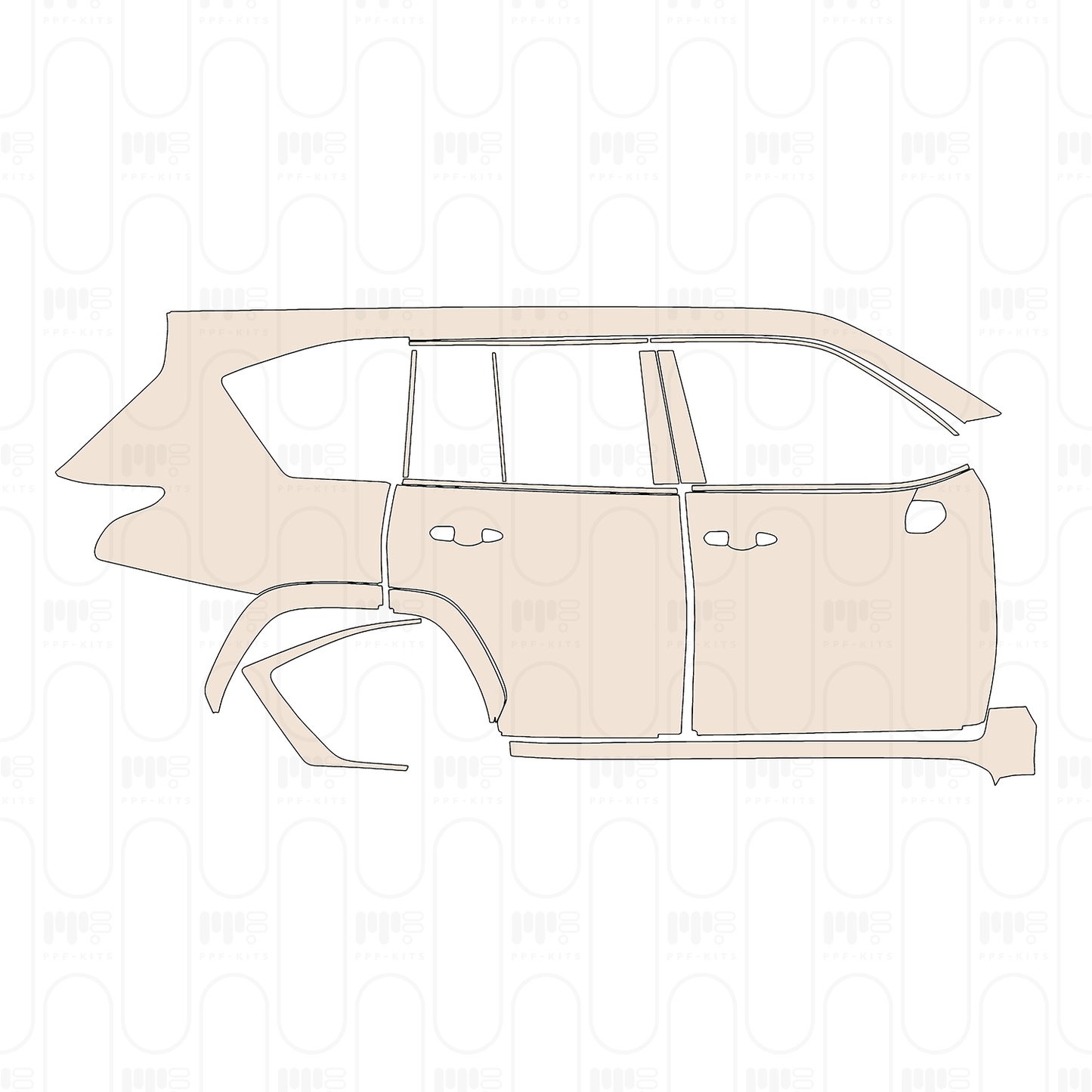 Voorgesneden PPF Lexus LX Luxury 2022