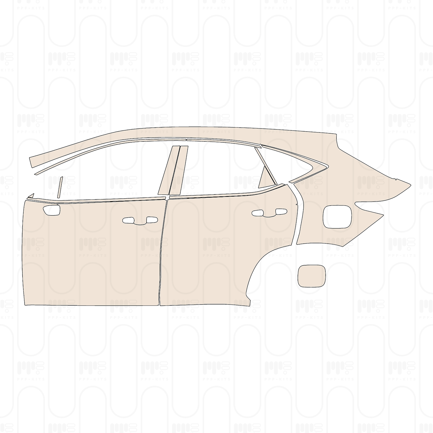 Voorgesneden PPF Lexus NX Base 2022