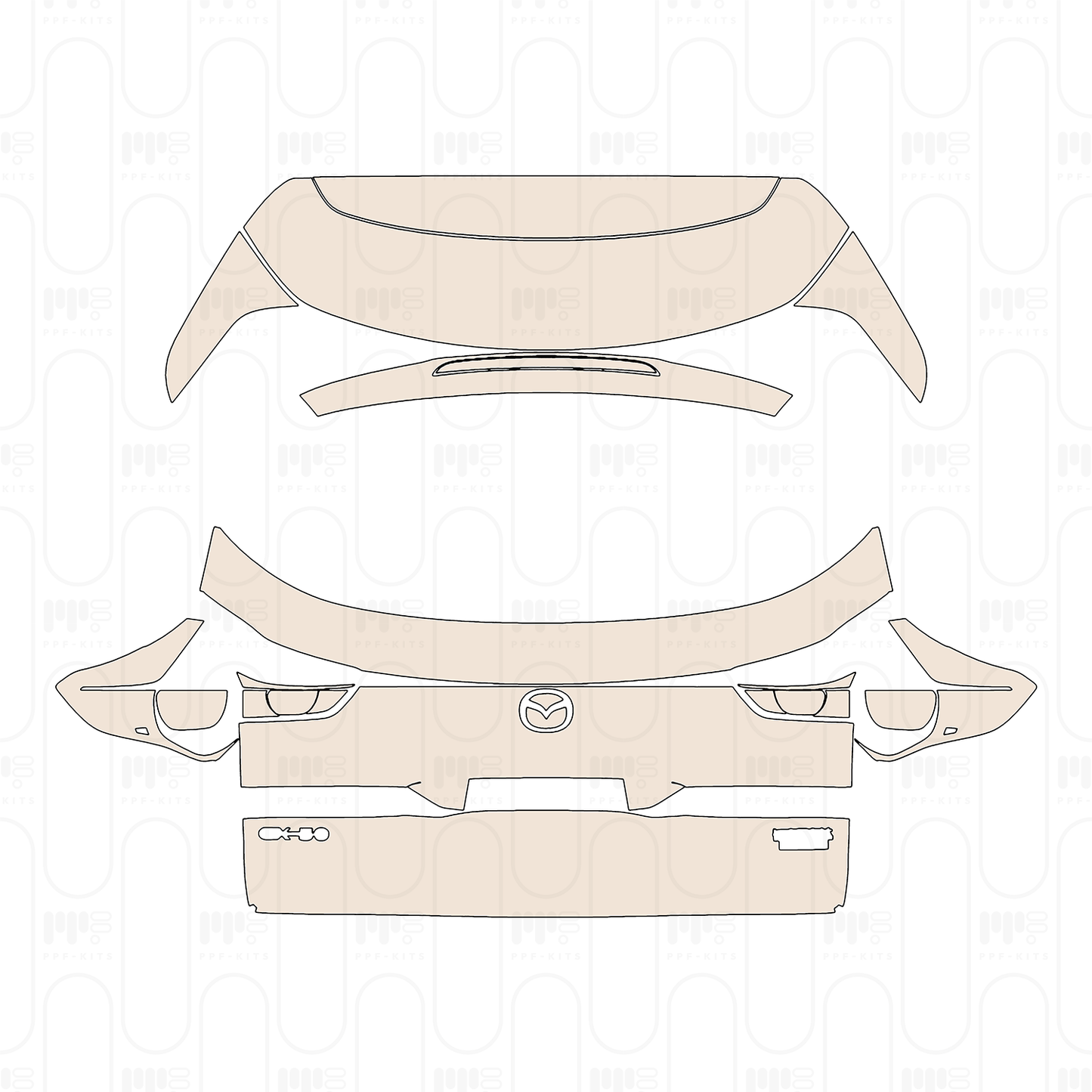 Voorgesneden PPF Mazda CX-50 2023