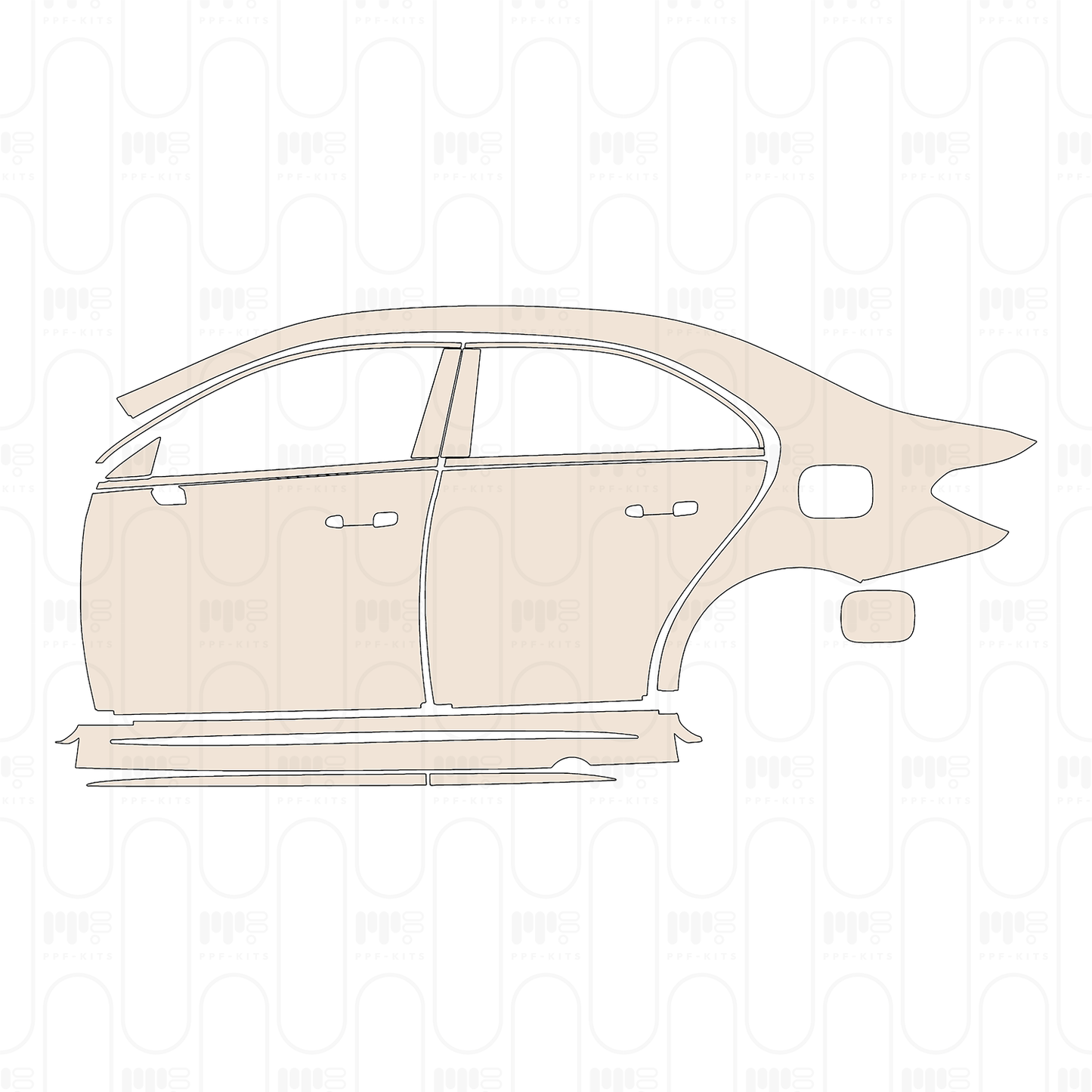 Voorgesneden PPF Mercedes-Benz A Class Sedan AMG A 35 2022