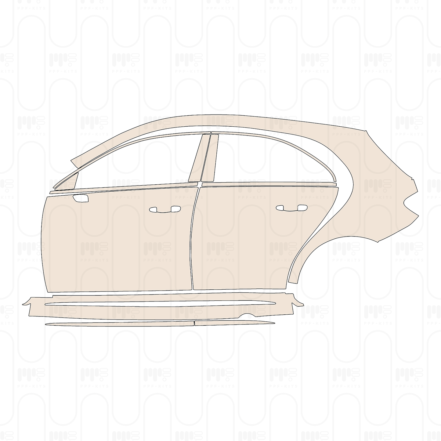Voorgesneden PPF Mercedes-Benz A Class Hatchback AMG A 35 2022