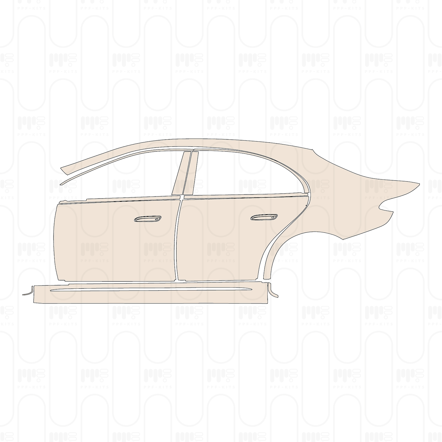 Voorgesneden PPF Mercedes-Benz E Class Sedan AMG-Line Standard Wheelbase 2024