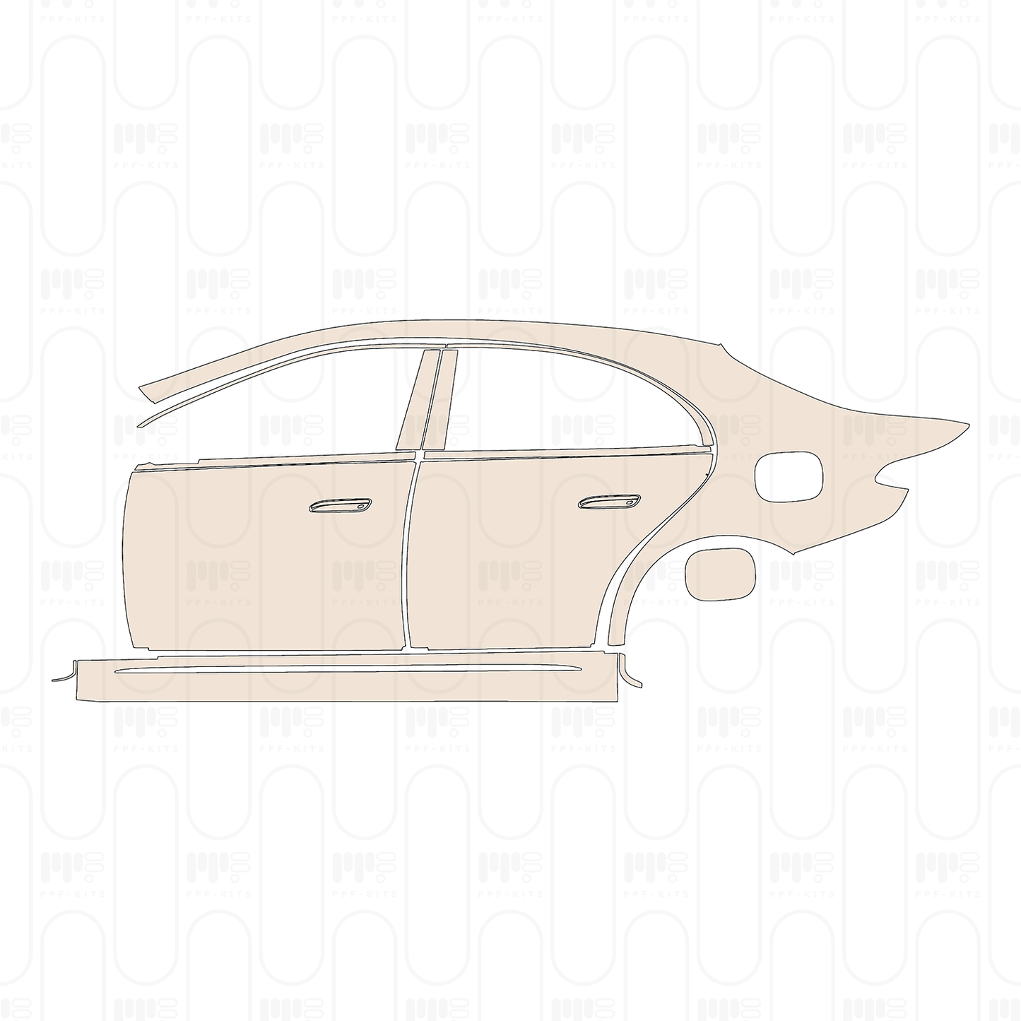 Voorgesneden PPF Mercedes-Benz E Class Sedan AMG-Line Standard Wheelbase 2024