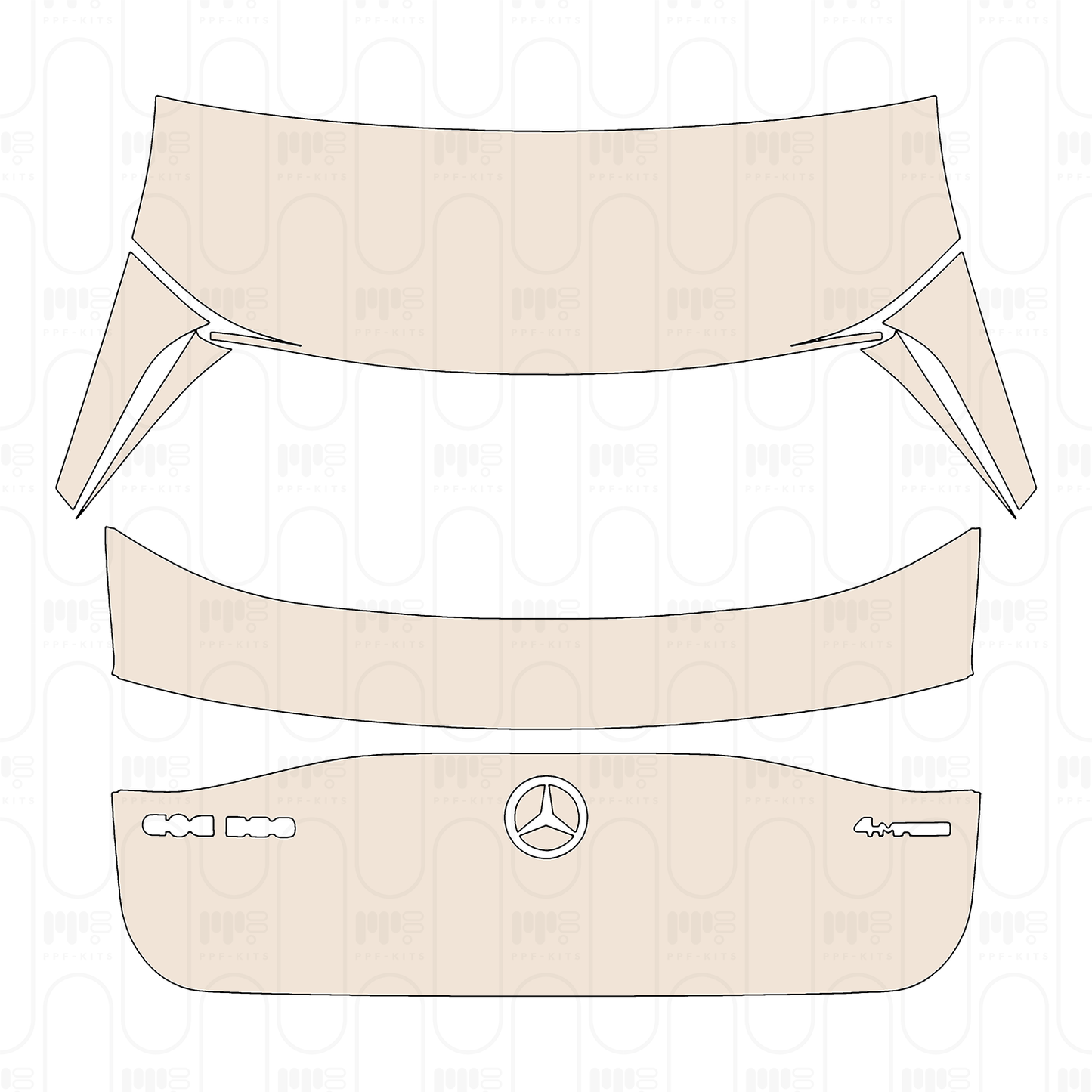 Voorgesneden PPF Mercedes-Benz EQE SUV AMG Line 2023