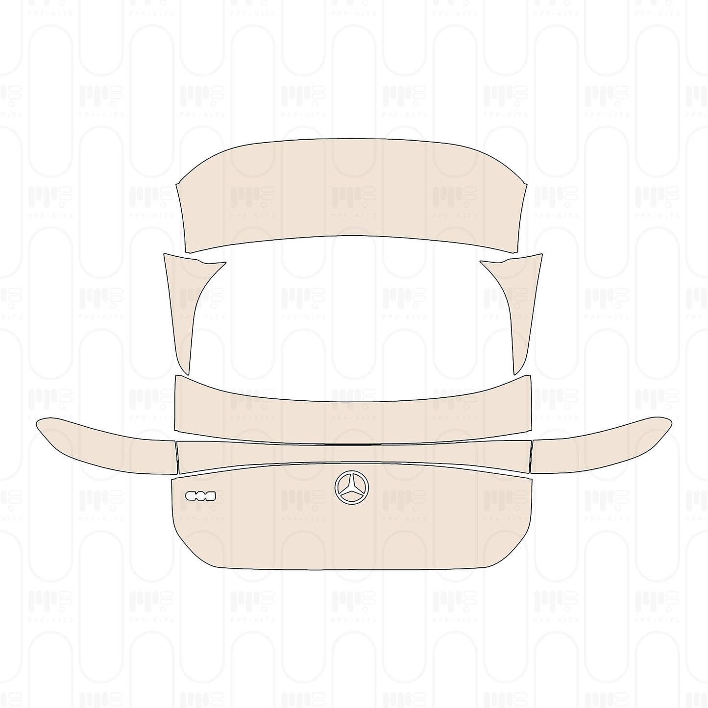 Voorgesneden PPF Mercedes-Benz EQS SUV 450+ 2023