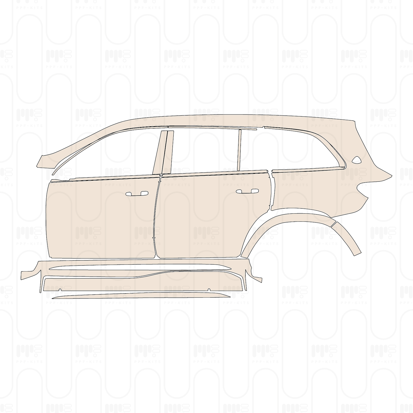 Voorgesneden PPF Mercedes-Benz Maybach GLS 2025