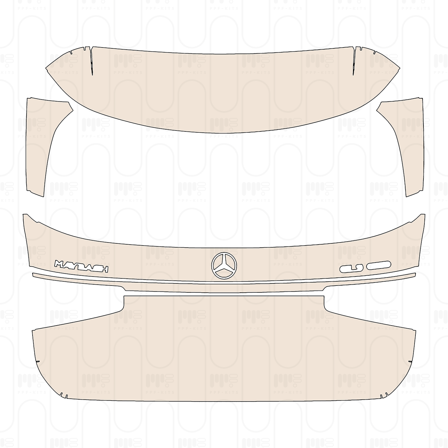 Voorgesneden PPF Mercedes-Benz Maybach GLS 2025