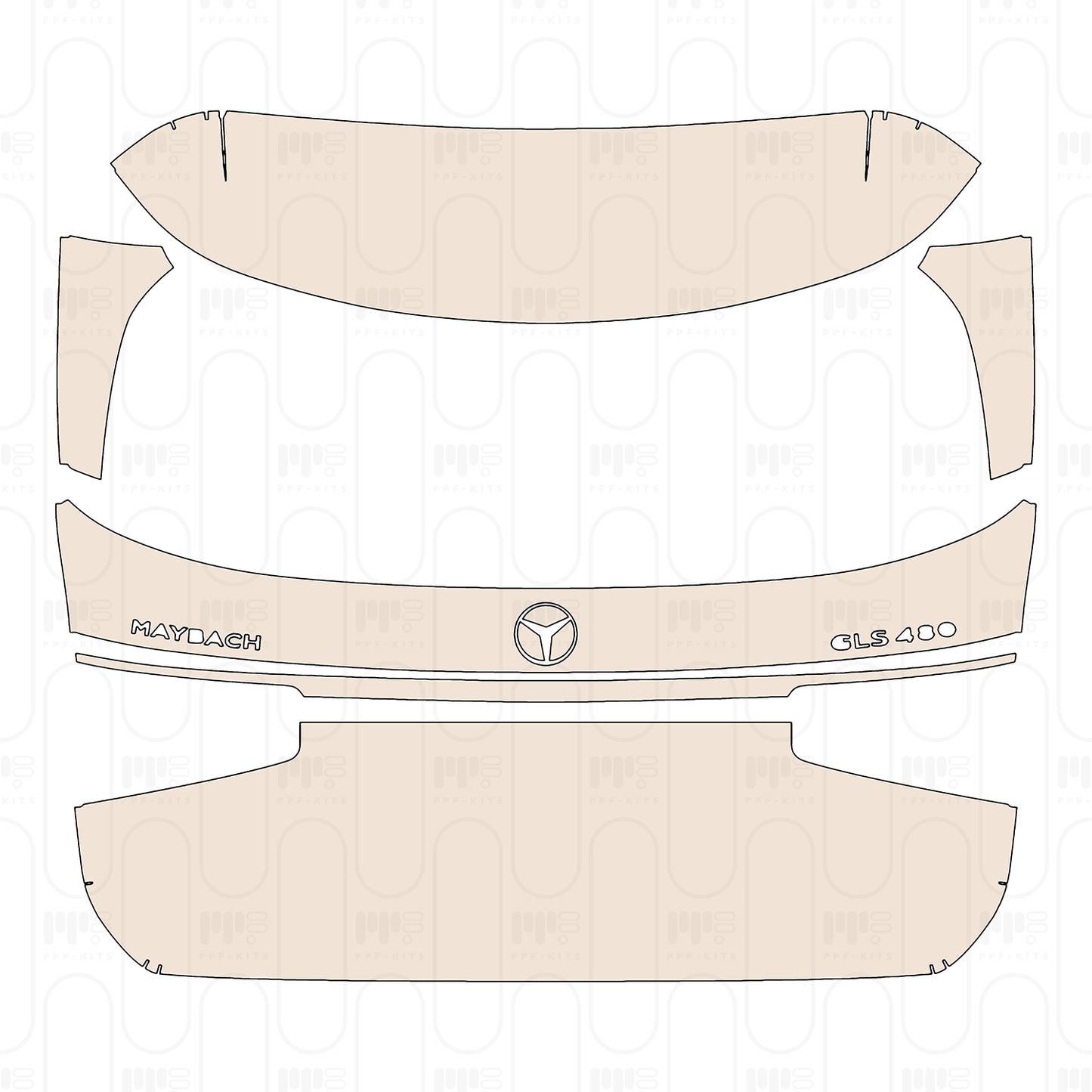 Voorgesneden PPF Mercedes-Benz Maybach GLS 2025