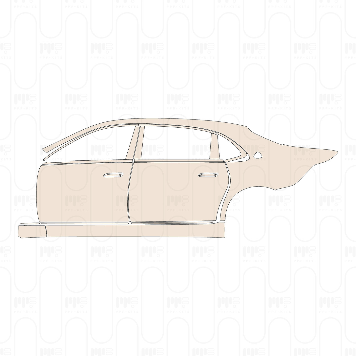 Voorgesneden PPF Mercedes-Benz Maybach S Class S480 2022