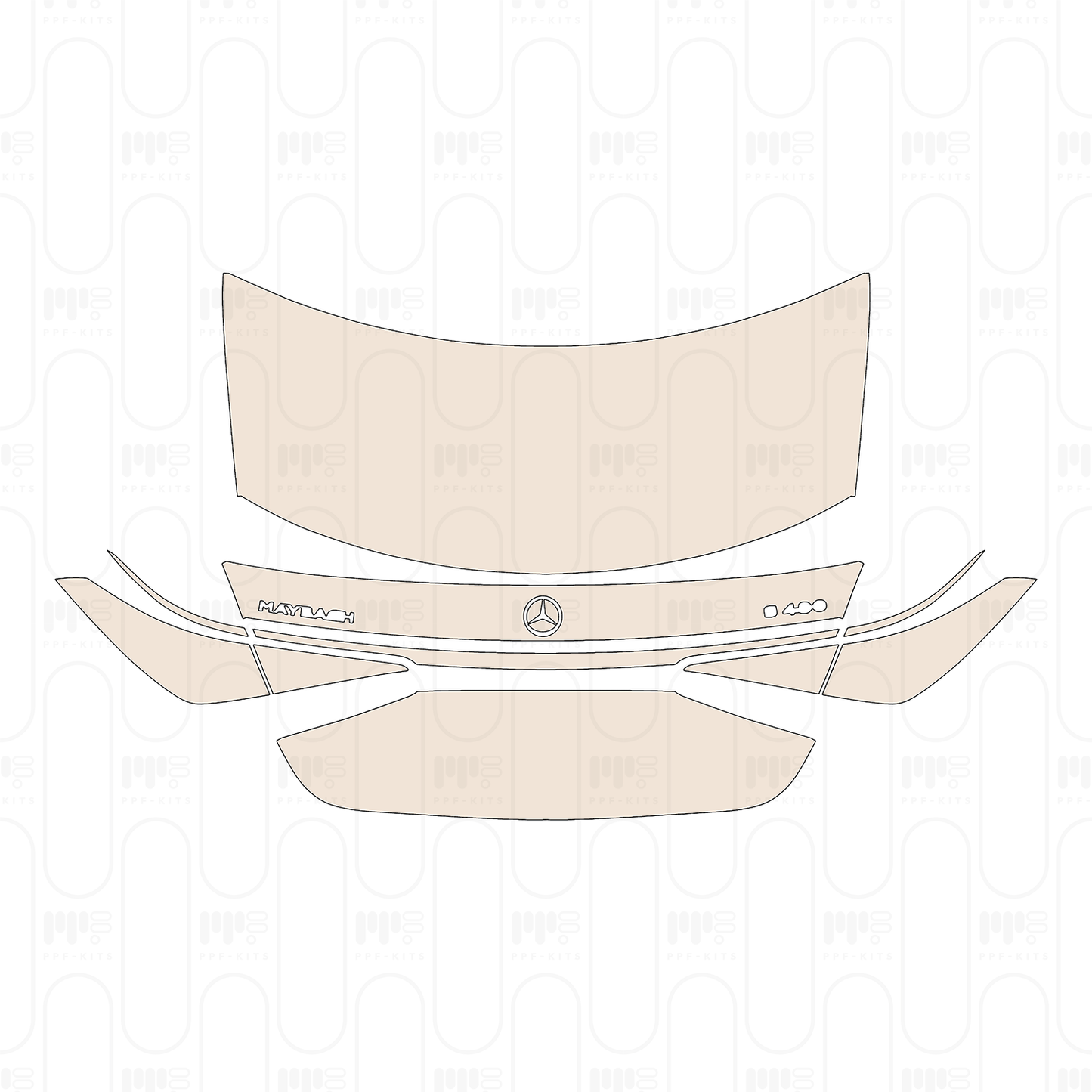 Voorgesneden PPF Mercedes-Benz Maybach S Class S480 2022