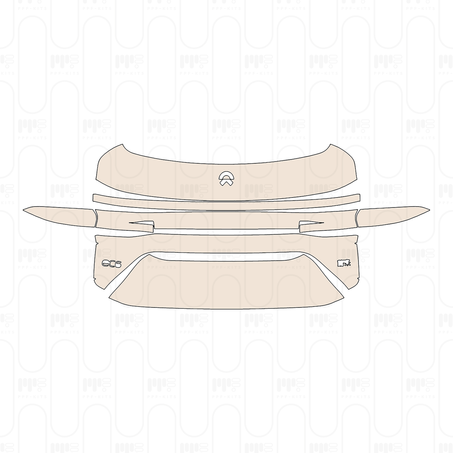Voorgesneden PPF NIO EC6 2023
